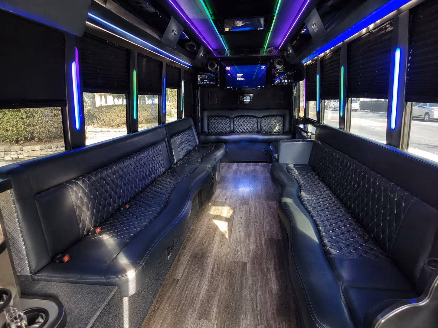 jonesboro 15 passenger party bus interior