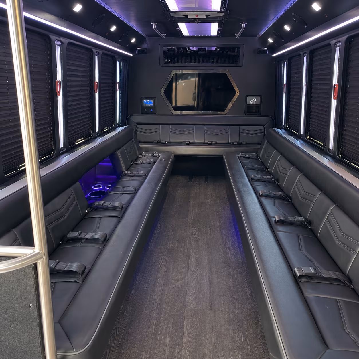 jonesboro 18 passenger party bus interior