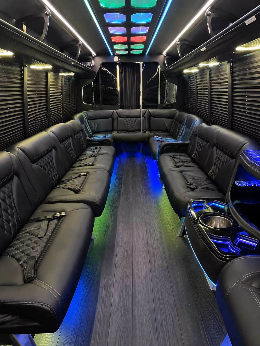 jonesboro 20 passenger party bus interior