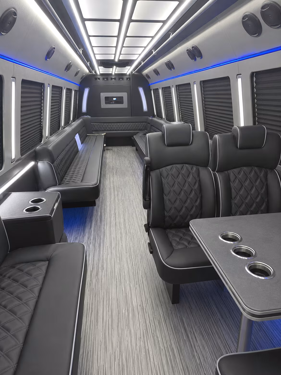 jonesboro 25 passenger party bus inside