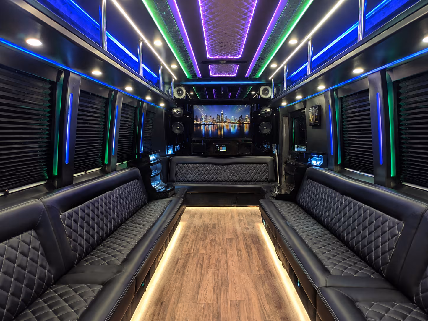 jonesboro 25 passenger party bus interior