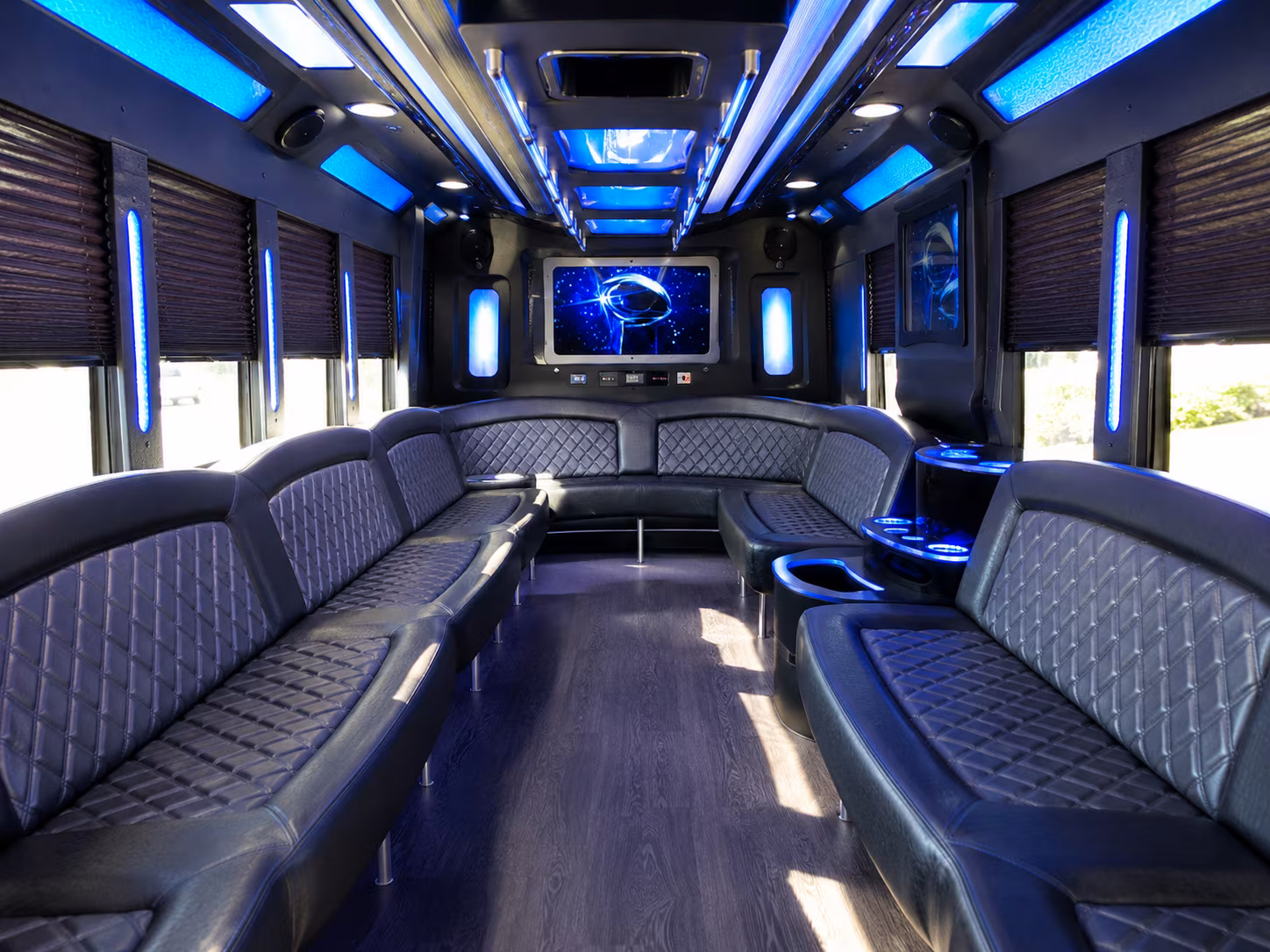 jonesboro 28 passenger party bus inside