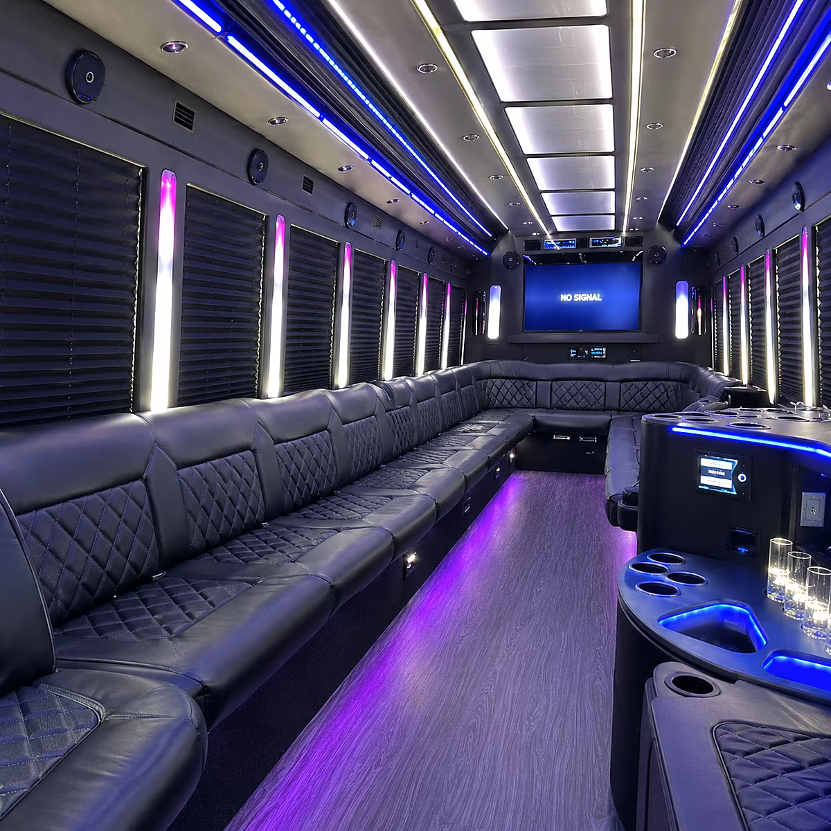 jonesboro 30 passenger party bus inside