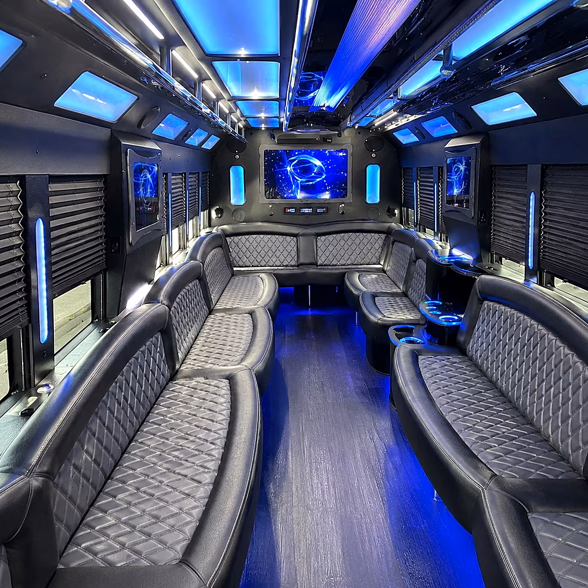 jonesboro 50 passenger party bus interior